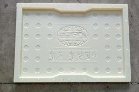 RPC塑料盖板模具 中国铁建圆点盖板72x49x2.5+0.2